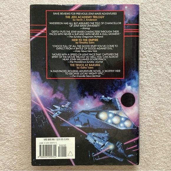 Vintage Star Wars “Darksaber” Hardcover Book-1995-Kevin J. Anderson-Collectible - Picture 3 of 8